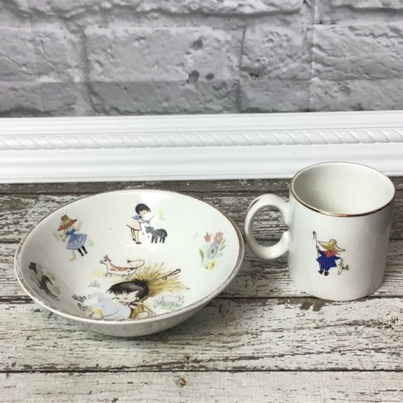 ARKLOW Child's Nursery Rhyme CUP & BOWL SET - Picture 2 of 6